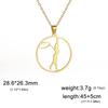 My Shape Artistic Gymnastics Pendant Necklaces Women Girl Dancer Sports Stainless Steel Basketball Player Chain Choker Jewelry