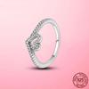 925 Silver Stackable Infinite Heart Daisy Flower Ring for Women Original Silver 925 Rings Brand Jewelry Gift