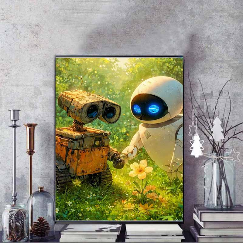 Disney Diamond Painting WALL E Eve Diamond Painting Fantasy Space Cartoon Movie Cross Stitch Embroidery Handmade Gift Home Decoration
