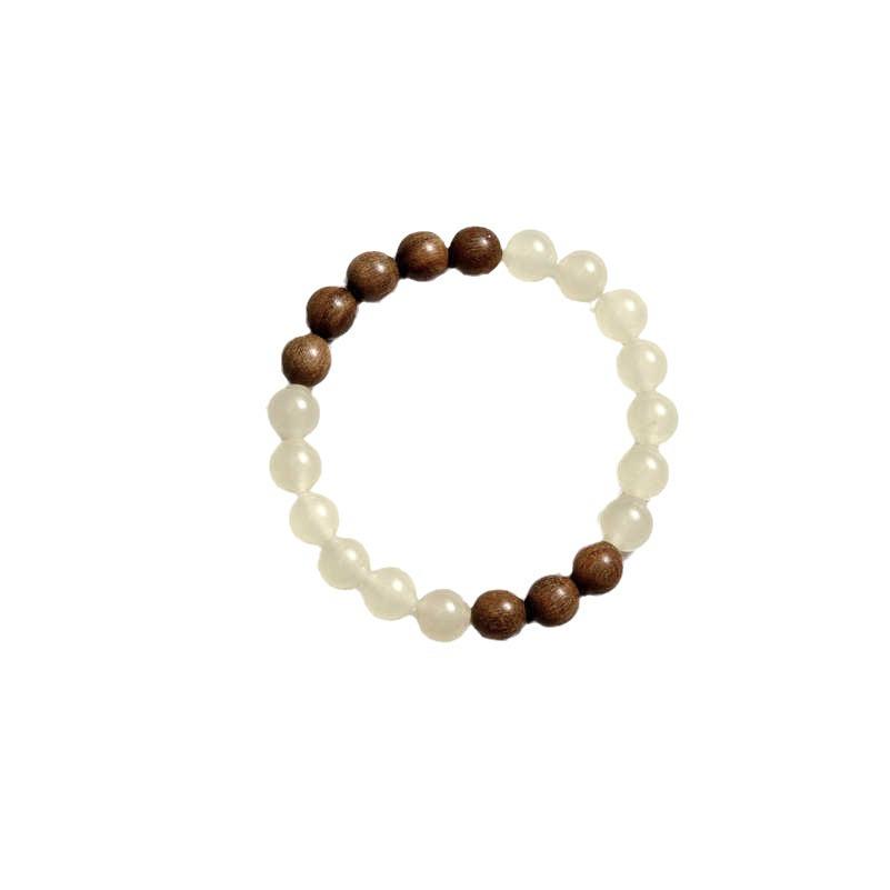 2024 New Chinese Style Zodiac Green Sandalwood Bracelet: Unisex, Pure Handmade, Niche Design.