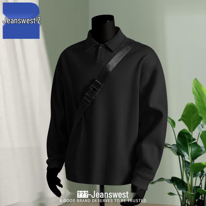 

Jeanswest ZPOLO Men s Loose Fit Lapel Sweatshirt T1007 3XL
