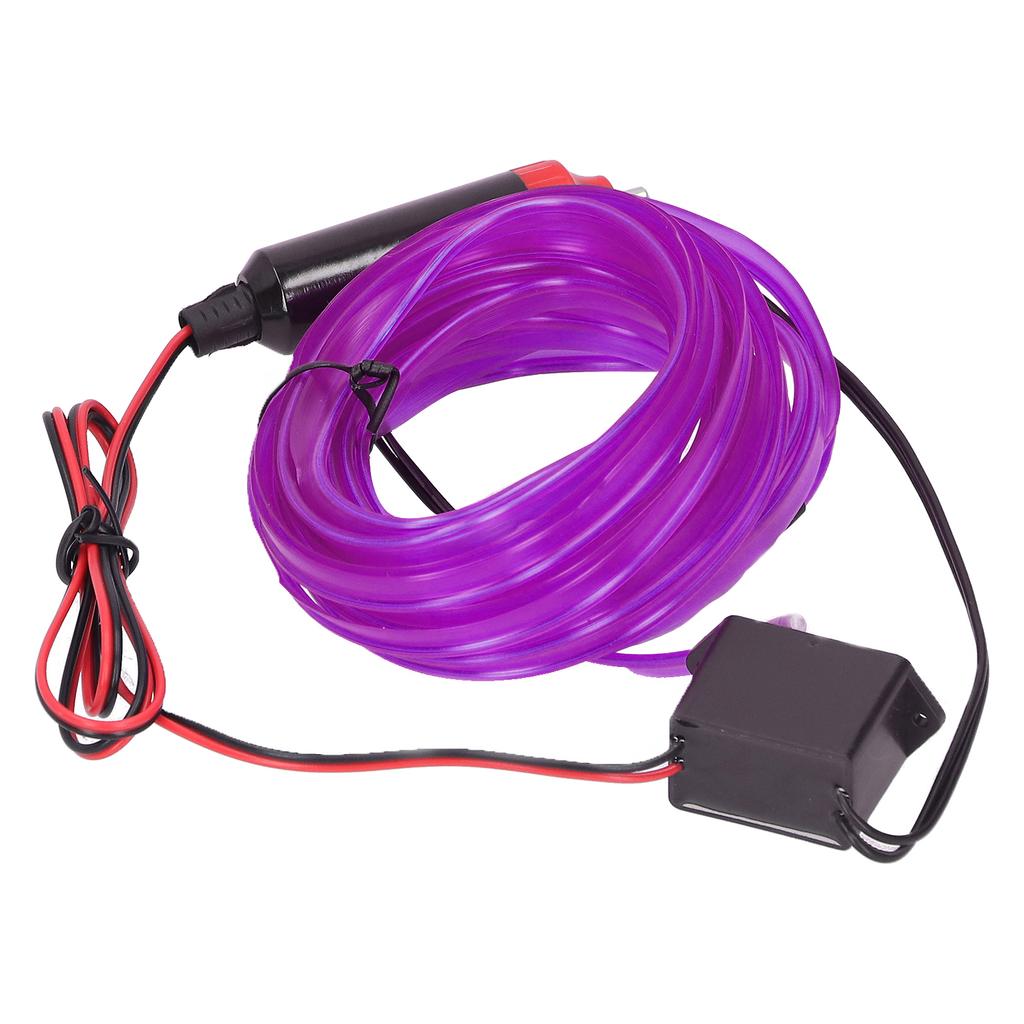 5m 16.4ft Auto LED Strip Cigarette Lighter Drive Luminous Ambient Car Interior Light DC 12VPurple