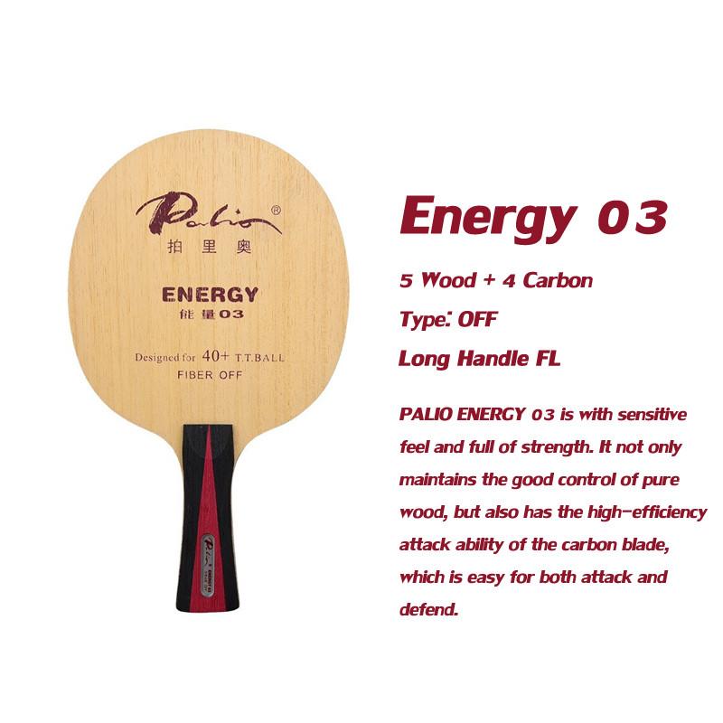PALIO ENERGY 01 02 03 04 05 06 Table Tennis Blade Racket Wood Control Carbon Offensive Ping Pong Bat Paddle
