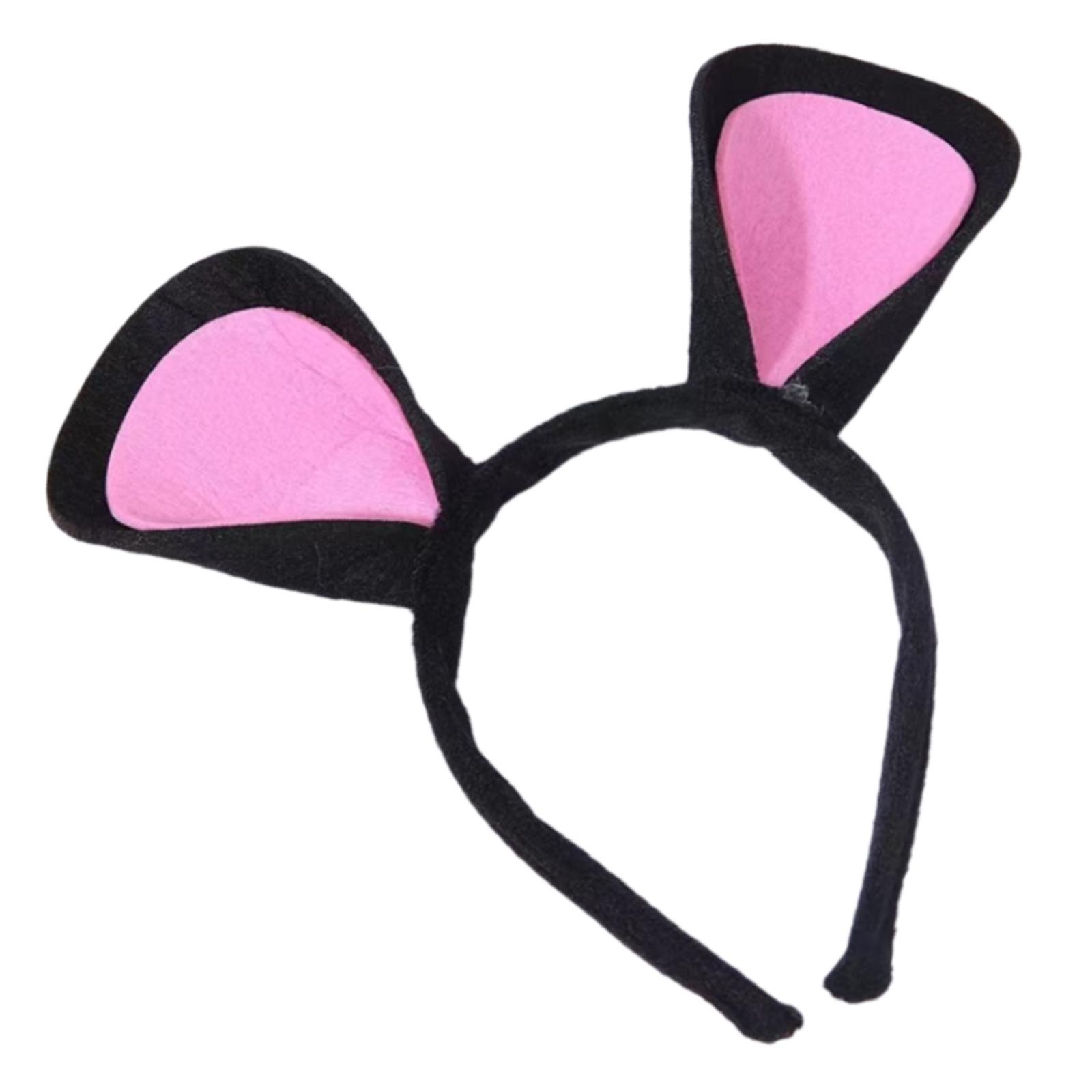 

Повязка на голову с ушками мыши, реквизит для фотосъемки, детский обруч для волос, повязка на голову для вечеринки, забавные повязки на голову для сцены для музыкального фестиваля чёрный