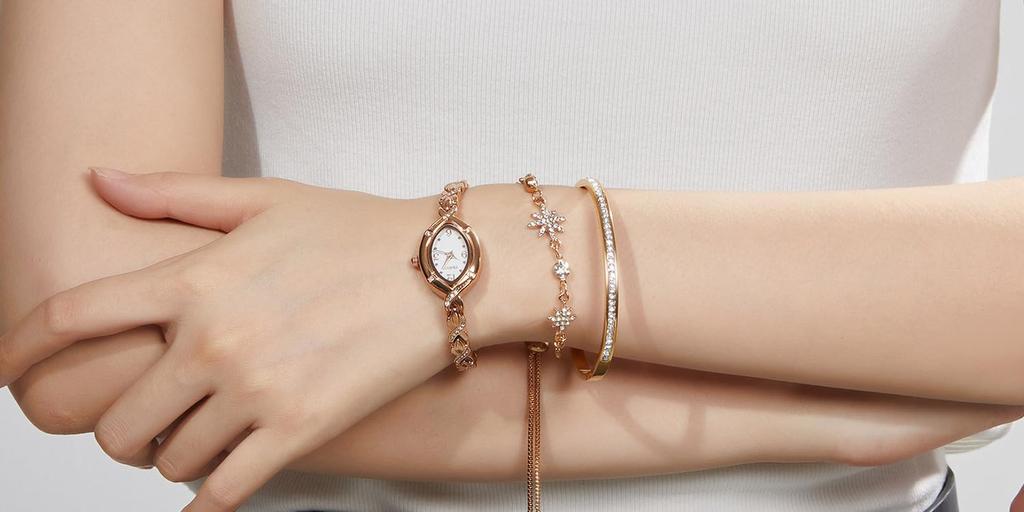 [TIME100] Gift Set: Women's Watch and Bracelet, Made in Japan with Citizen Movement, 30M Water Resistance, Gift Wrapping Available