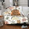 Positive Daily Affirmations Cozy Personalized Blanket Personalized Name Soft Cozy Versatile For Sofa Couch Office Bed Picnics Ideal For All Seasons