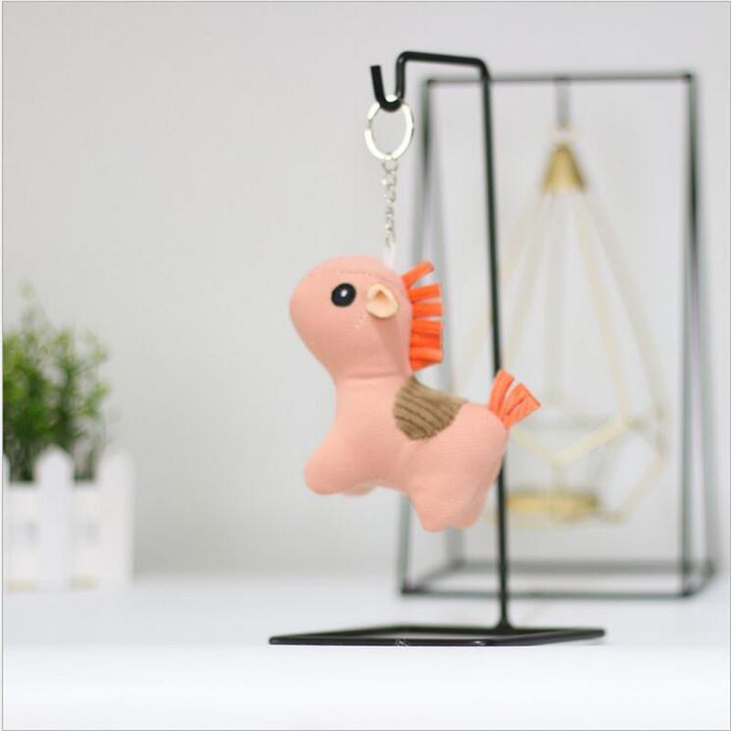 Cute Cloth Pony Horse Pendant Plush Toy Doll Small Stuffed Animal For Children Keychain Pendant Birthday Present 10cm