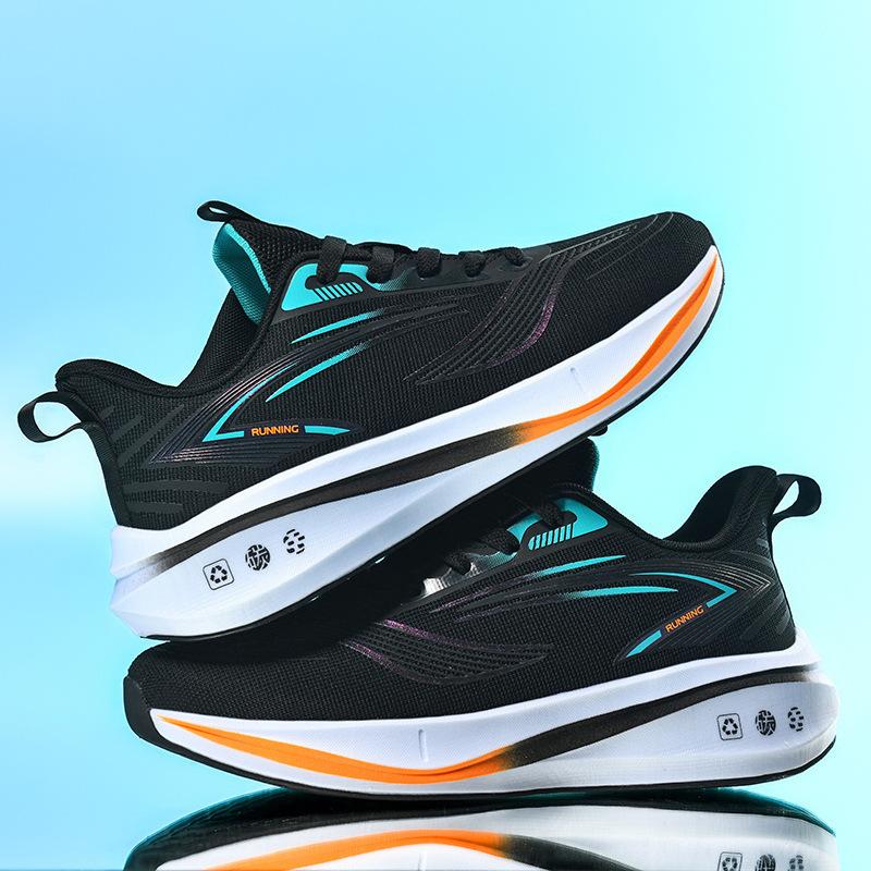 

Running shoes men s shoes men s carbon plate elastic racing non-slip sports shoes professional marathon running shoes 48 світло-сірий колір