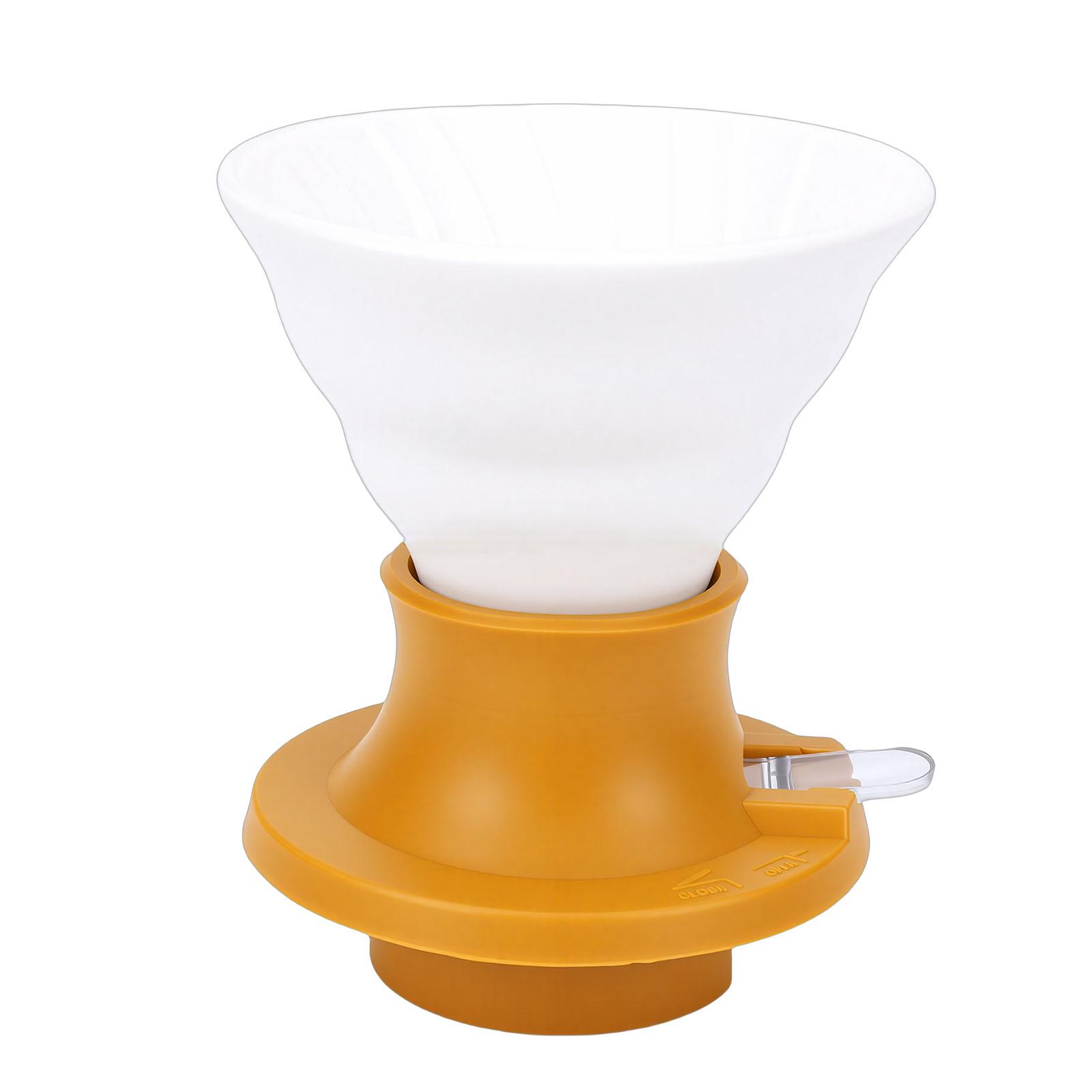 

Pour Over Coffee Dripper Heat Proof Portable Ceramic Immersion Dripper for Manual Brew Maker Yellow жёлтый