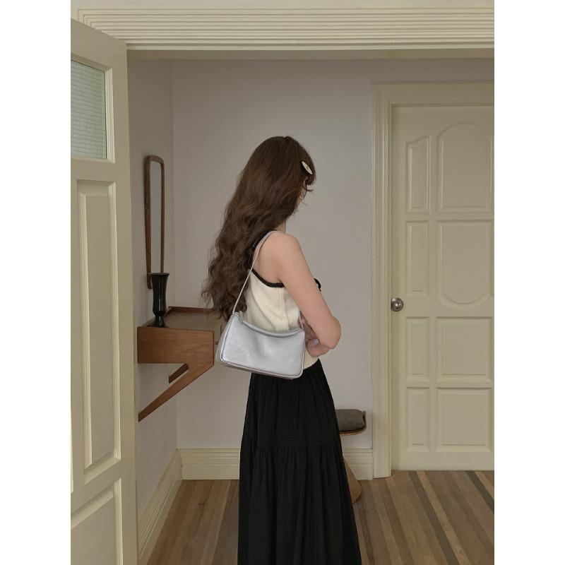 Niche Design Underarm Bag Soft Leather Carrying Small Square Bag High-grade Temperament Shoulder Bag Female