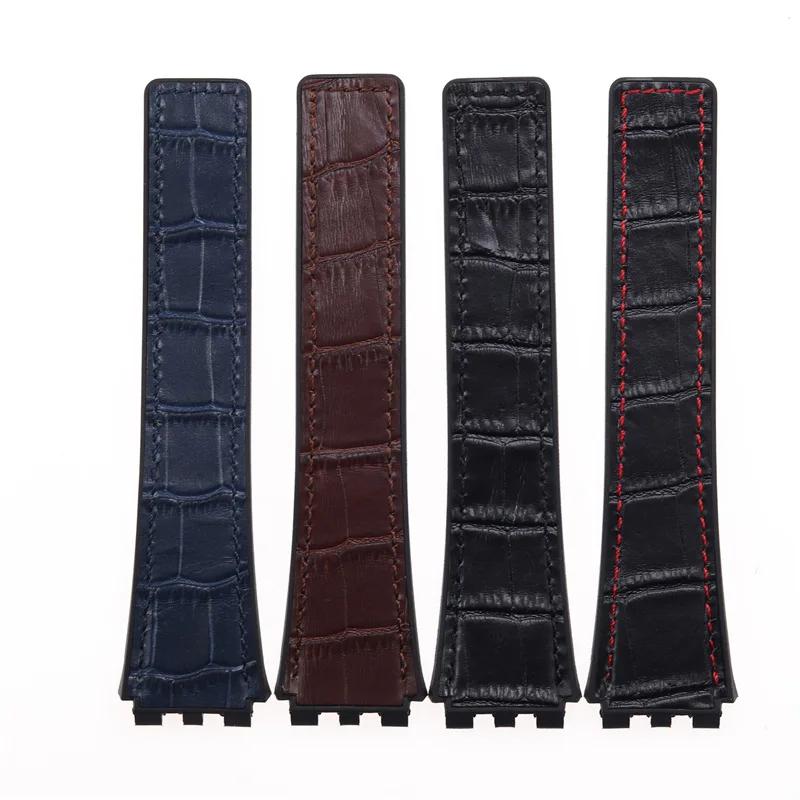 For Tag Heuer Yacalera Carrera Succession Genuine Leather Watch Strap With Concave And Convex 22mm Men Watchband Accessories