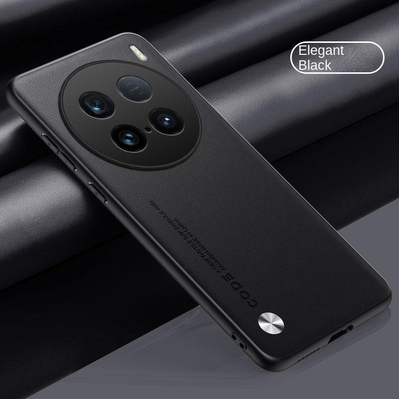 For VIVO X100 Ultra Case Soft Vegan Leather Grain Slim Protective Back Cover Case For VIVO X100 X90 Pro Plus Full Cover Shell