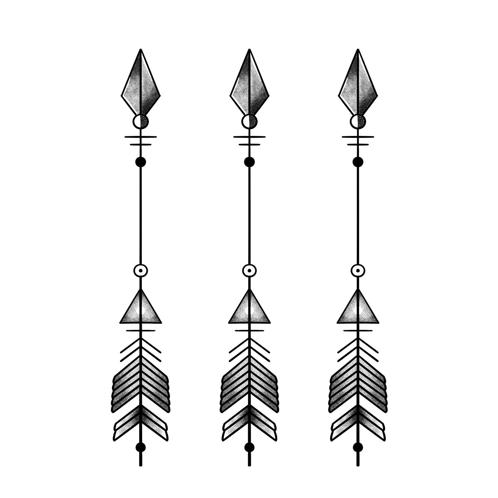 Advanced Sense Domineering Personality Thorn Totem Ribbon Sun Moon Stars Flower Lines Tattoo Sticker CA-1431