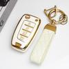 Gold Edge Tpu For Hyundai Elantra Solaris Tucson I30 I35 I40 Kona Genesis Santa Fe Azera Car Key Case Cover Holder Shell Fob