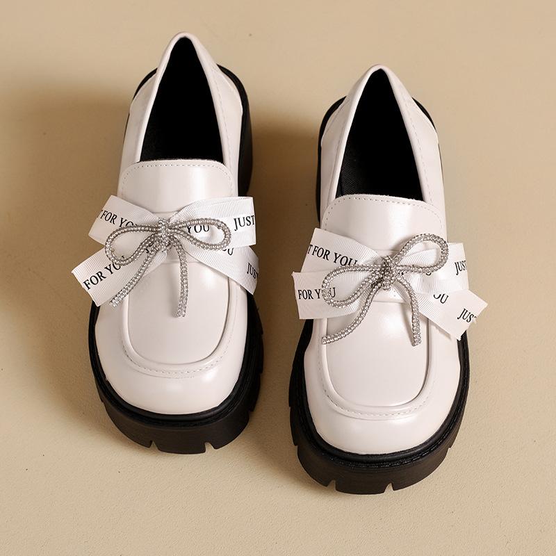 

Модная универсальная обувь принцессы женская 2025 новая осень черная модная одинарная обувь лоферы на мягкой подошве туфли Мэри Джейн 42 бежевый