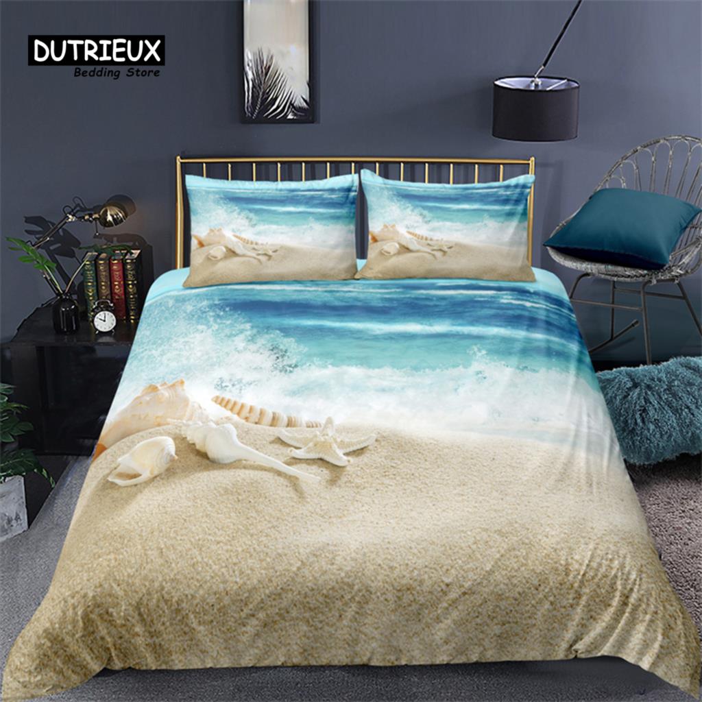 

Luxury 3D Starfish Print Home Living Comfortable Duvet Cover Pillowcase Kid Bedding Set Queen and King EU/US/AU/UK Size EU single(135x200cm)