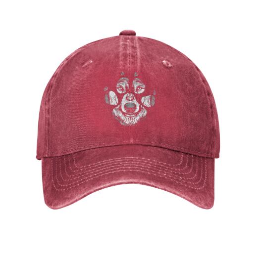 Wolf Paw Baseball Cap Adjustable Dad Hat Unstructured Cotton Hat Unisexs Cap Polyester Adult Unisex Four Seasons Casual Snapback