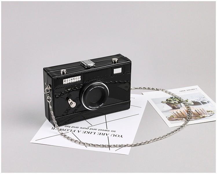 Box bag women 2025 new Korean version fashion retro personality creative versatile chain crossbody camera bag