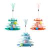 1pcs 3-Layer Feather Cat Turntable with Fun Toy Ball and Playing Stick - Interactive Toy for Cats