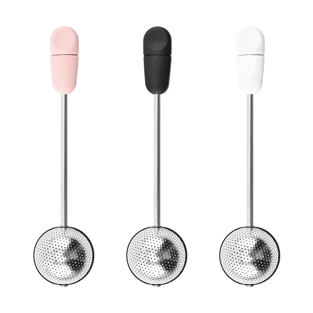 Drehbarer Tee-Sieb & -Aufgussbehälter aus 304 Edelstahl mit Griff