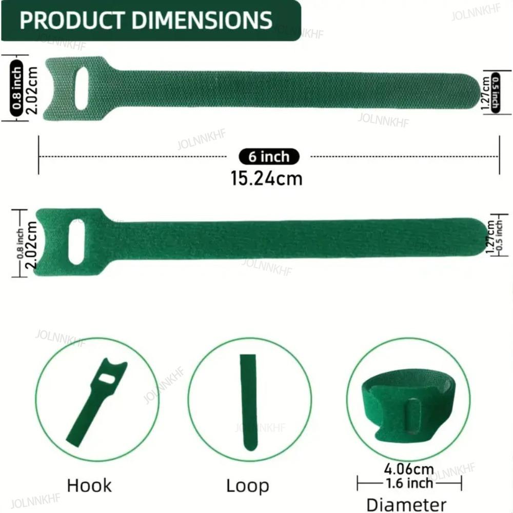 Xiaomi 50-500Pcs Reusable Adjustable Non-Slip Nylon Plant Ties with Hook and Loop Fasteners, Gardening Applications for Support Plants