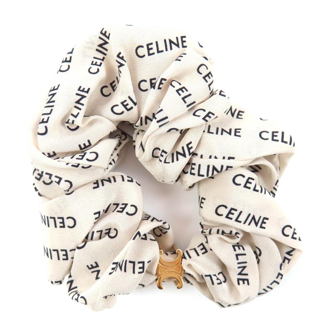 Great CELINE hair accessory Ivory silk Women 46Y352SIB Used
