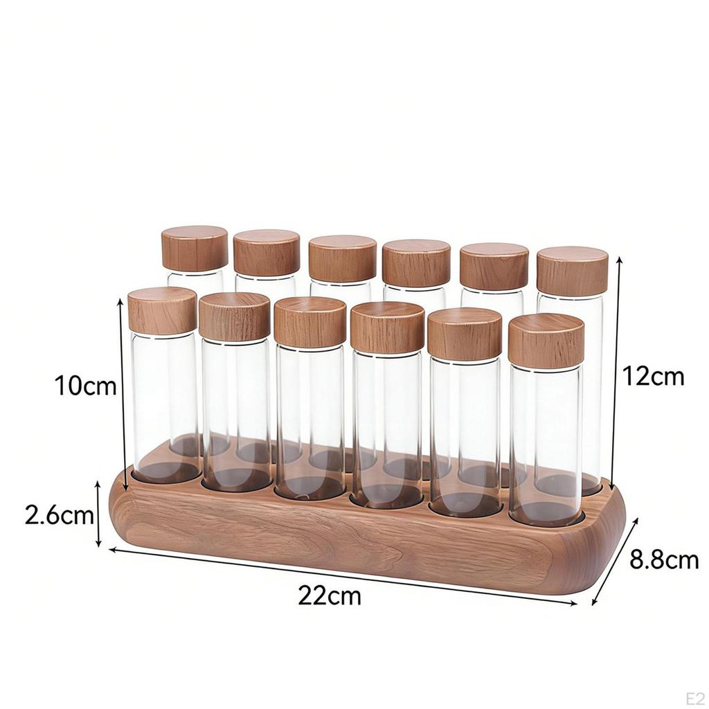 Single Dose Coffee Bean Storage Tubes Container 12 with Sealed Lid Dustproof