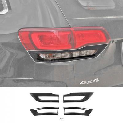 Carbon Fiber Tail Light Lamp Cover Trim Frame for Jeep Grand Cherokee 2014+ 4pcs