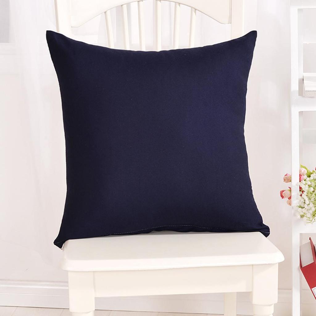 Solid Color Cushion Cover Simple Candy Color Throw Pillow Case For Sofa Solid Home Decorative