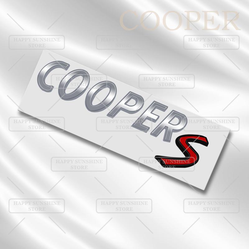 3D kovový znak Cooper S D na zadní výklopnou záď kufr Auto samolepka Karoserie kufru Pro MINI T36 JCW Černé písmena Znak Dekorace Příslušenství