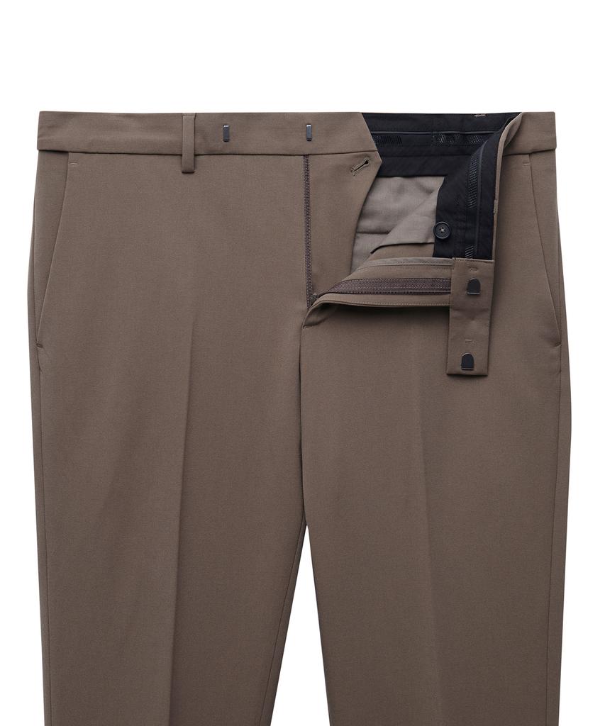 MUSINSA STANDARD Tapered Hidden Elastic Waist Length Slacks [Light Brown]