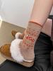 Wool Socks Women'S Warm Puppy Socks Mid-Leg Socks Fashion Trend Stacked Socks Maillard Socks Women