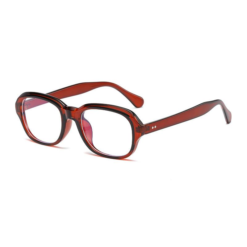

JYL TS Oval Glasses Unisex Blue Light Blocking Lightweight Plain Frame QZ-449 A-6792 бірюзовий колір синій