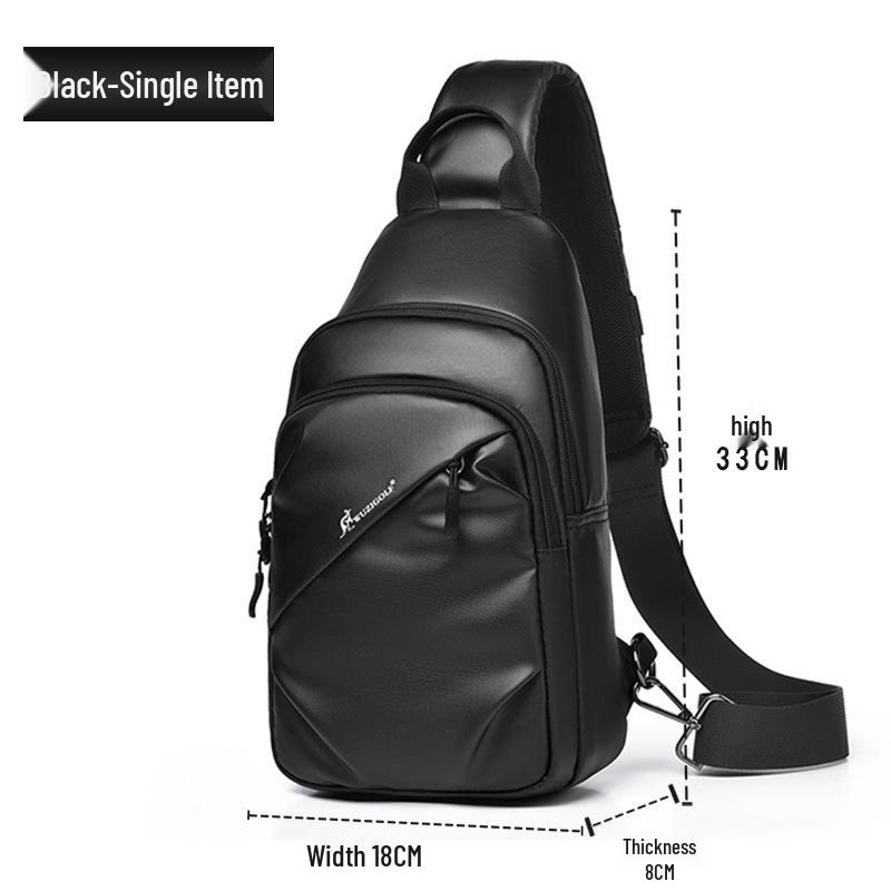 

Men s Large Capacity Trendy Crossbody Chest Bag - Small Backpack for Sports & Business чорний