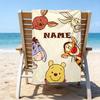1pc Winnie2 Beach Towel with Custom Name, Beach/Swimming/Bath/Picnic/Camping Towel, Suitable for Seaside Beaches