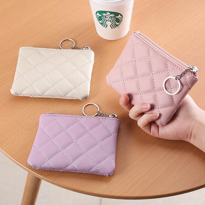 Women's Large Capacity Coin, Cash & Card Pouch with Key Holder and Lipstick Compartment