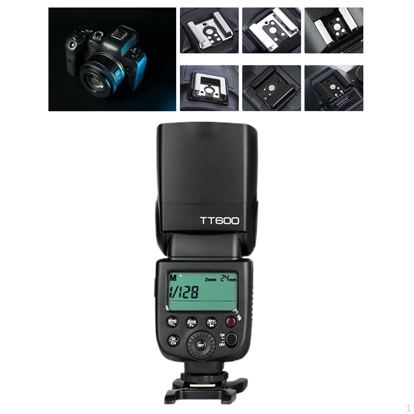 

Вспышка TT600 прочная, удобная для цифровых зеркальных камер, простая в использовании, замена аксессуаров
