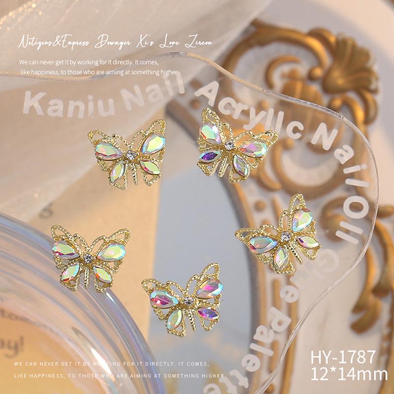 

Alloy Nail Bow Pop Flash Trinket Butterfly Nail Set Diamond Decorative Accessories
