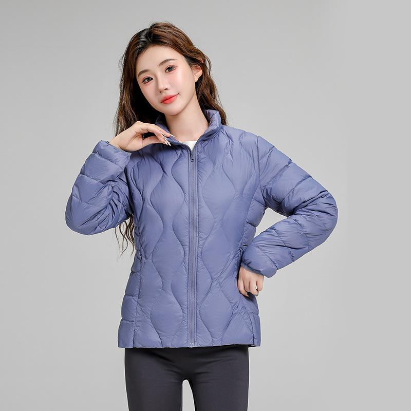 Light and Casual Women's Down Jacket Fashionable Versatile White Duck Down Light Warm Autumn and Winter Thin Jacket