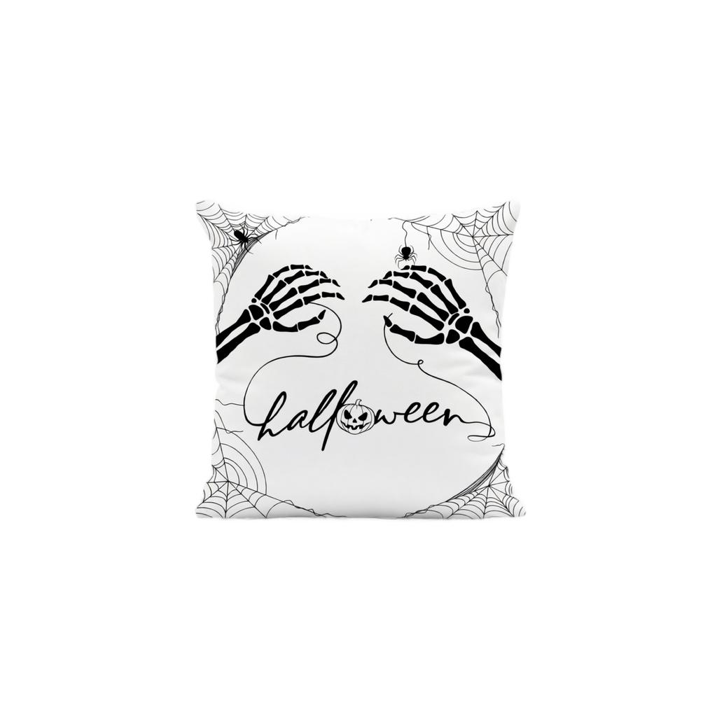 Halloween Skeleton Decorative Pillow Cover 45x45cm Party Home Sofa Cushion Case Seasonal Holiday Decoration Without Insert