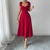 Women’s Fashion Sleeveless Solid Suspender Maxi Dress Elegant Long Gown with Shoulder Straps Casual Loose Fit