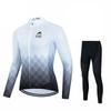 Mens Long Sleeve Cycling Jersey Set Quick Dry Breathable Lightweight Road Mountain Bike Apparel Fall Season