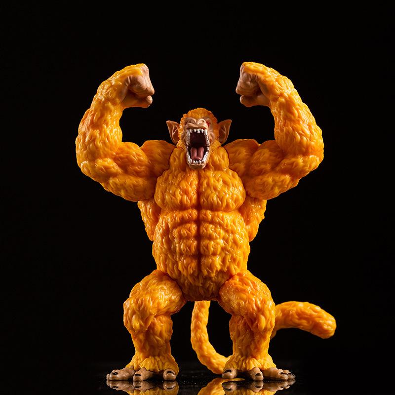 

14cm Cartoon Dragon Ball Z Son Goku Golden Ape Gorilla Action Figure PVC Monkey Collectible Desktop Decoration Model Toy Gift