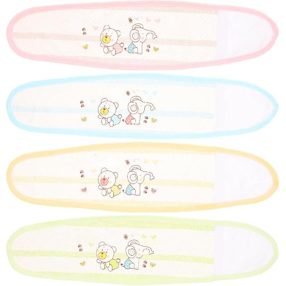 

Artibetter Baby Belly Button Band 4pcs Baby Belly Bands Cartoon Cotton Umbilical Cord Newborn Belly Button Protector Infant Essentials Navel Belt for