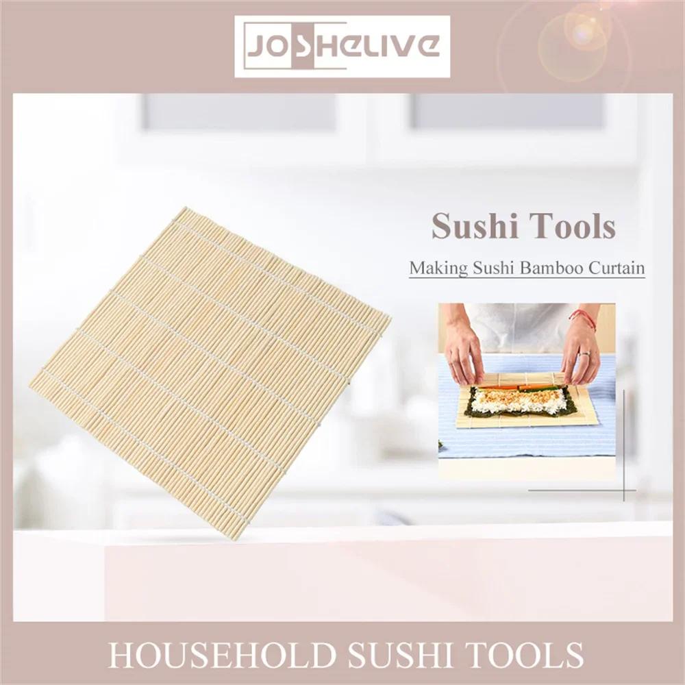 Exquisite Bamboo Sushi Mat with White Finish Seaweed Rice Roll Curling Non Stick Japanese Style Kitchen Essential  Sushi Making