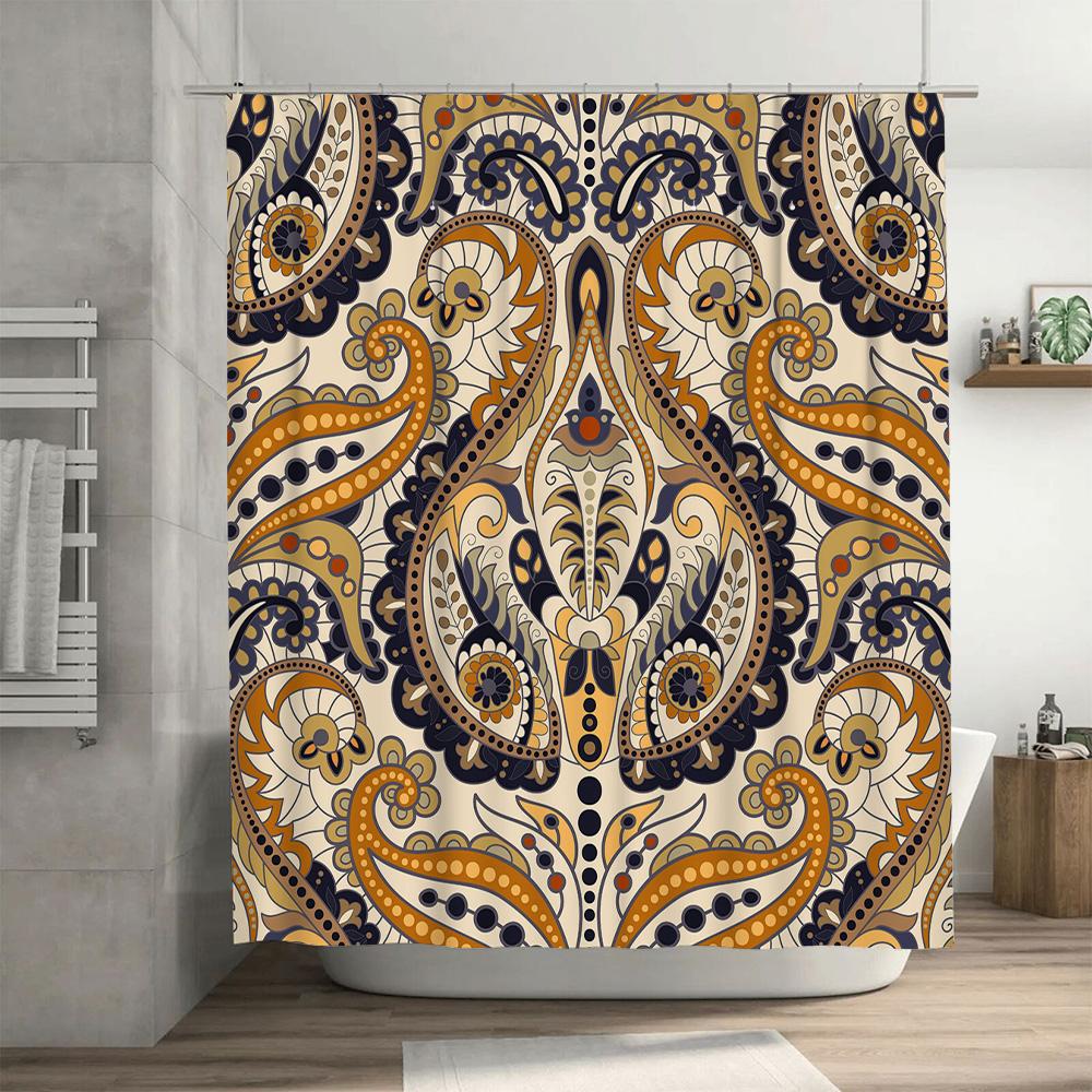 Soft Floral Print Shower Curtain Luxury Pink Peonies Design for Bathroom Decor