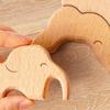 Holz Elefantenfamilie Puzzle Personalisiert 2/3/4/5 Familiennamen Elefanten Skulptur für Einweihungsdekor Weihnachten Muttertag Vatertag Geschenke