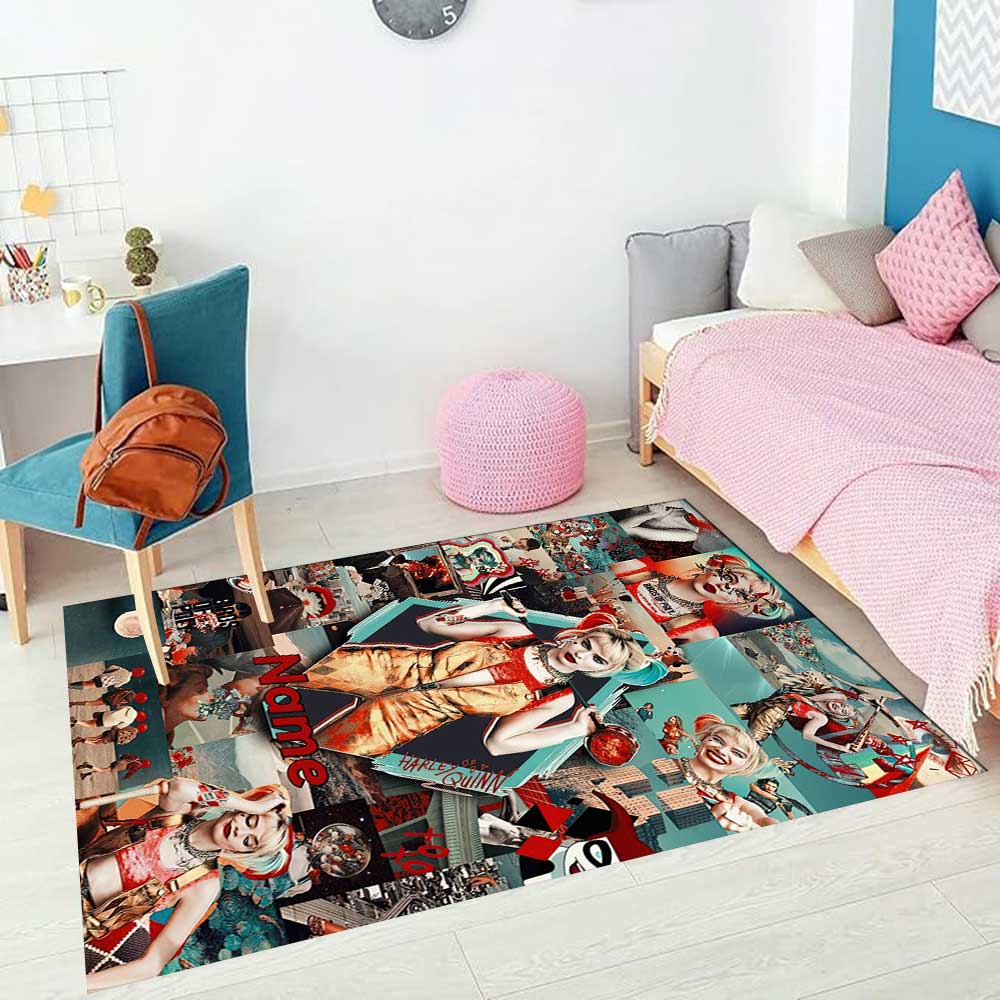 Warnermedia Customize your name rug, office chair cushion, home bedroom living room gift.