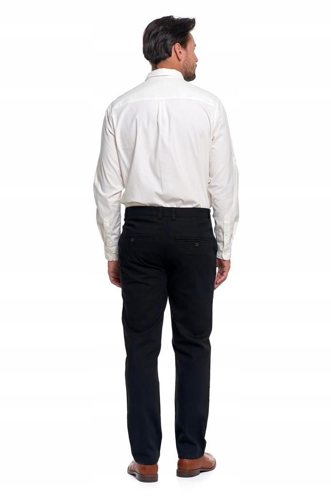 Men's Cotton Pants Classic Chinos Pockets Elegant MORAJ 31 BLACK
