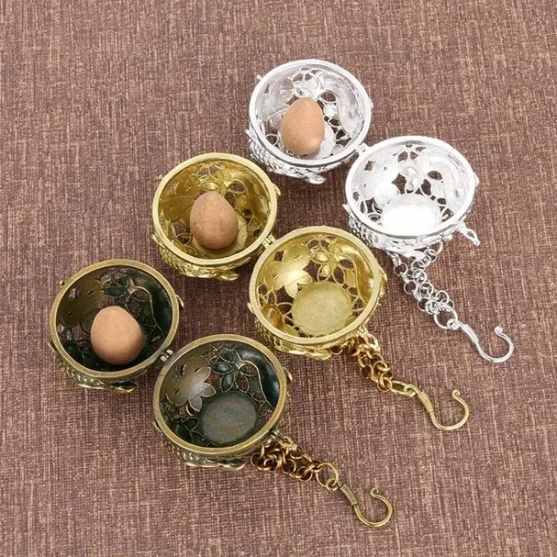 Incense Burner Car Home Pendant Hollow Brass Sachet Ball Antique Fragrance Ball with Hollowed Home